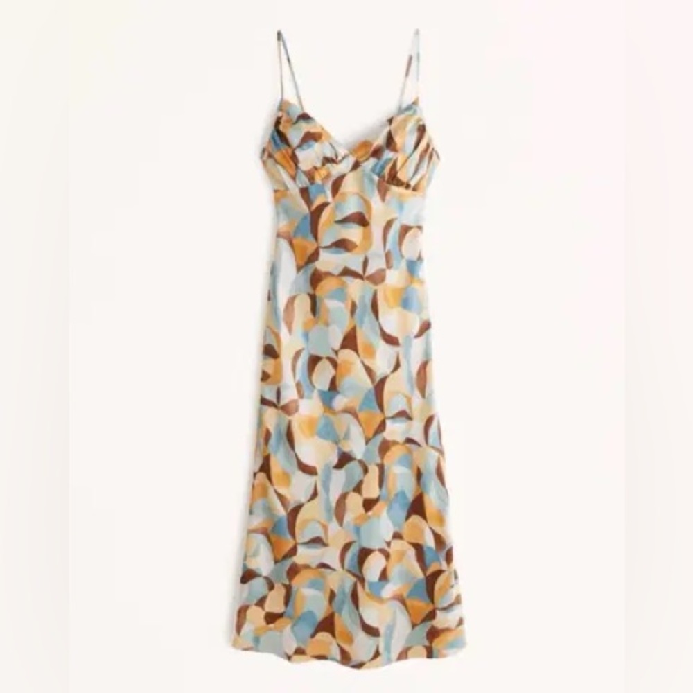 Abercrombie & Fitch Satin Midi Dress